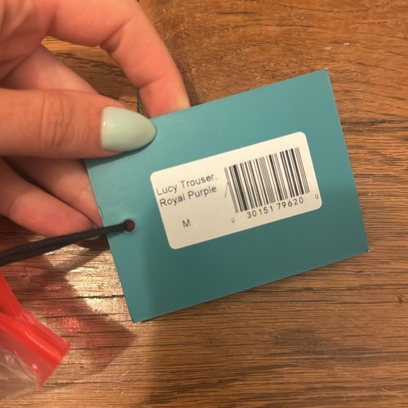 NWT Saint Art LUCY MID-RISE RELAXED FIT TROUSER Royal Purple Size Medium - Picture 15 of 15